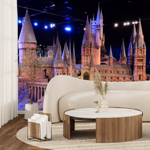Fotobehang Het Kasteel van Hogwarts schaalmodel bij Warner Brothers studio