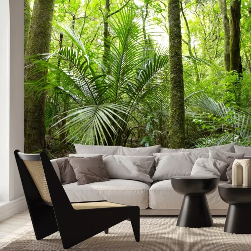 Fotobehang Palmboom in de tropische jungle