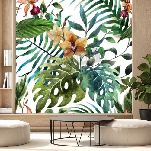 Fotobehang Natuurlijk motief op witte achtergrond