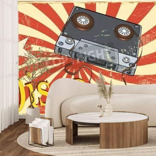 Fotobehang Muzikaal ontwerp in pop-artstijl