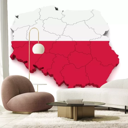 Sticker 3D Kaart van Polen