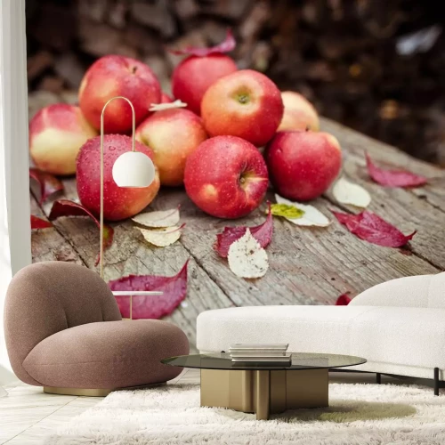 Sticker Appels en herfstbladeren