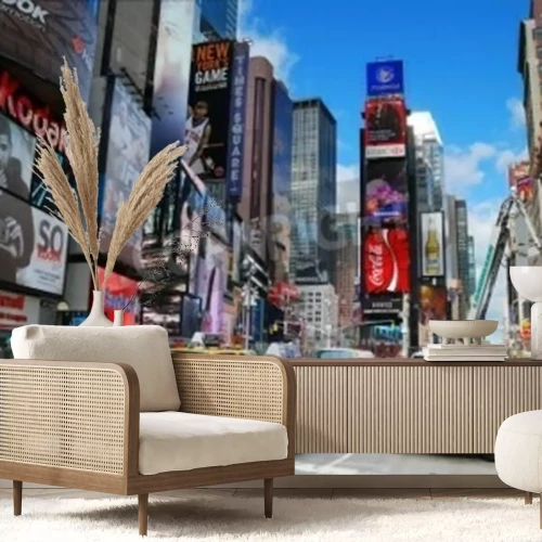 Fotobehang Taxi's op Times Square