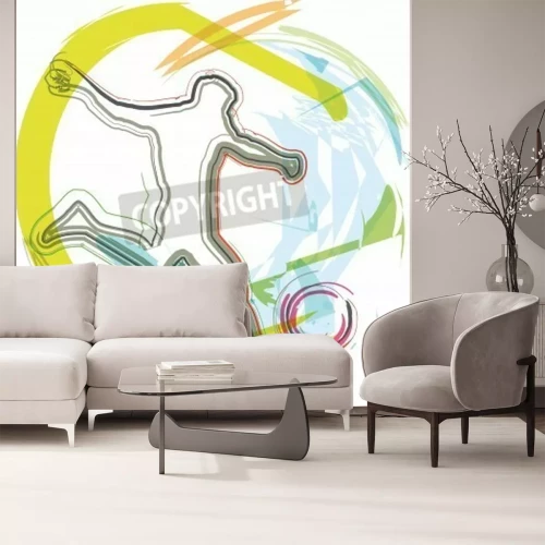 Fotobehang Fijn voetbalpatroon