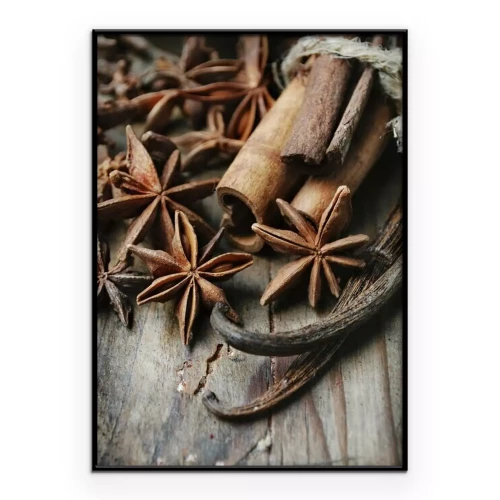 Poster Specerijen op hout