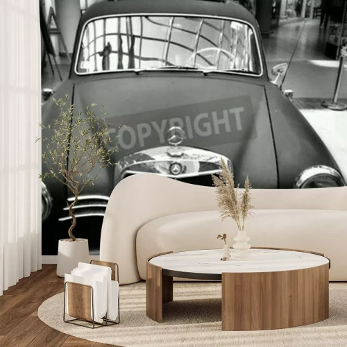 Fotobehang Vintage car. Exhibition of vintage cars from the stables of Mercedes.