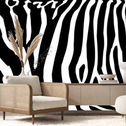 Fotobehang Dierenprint met een zebra