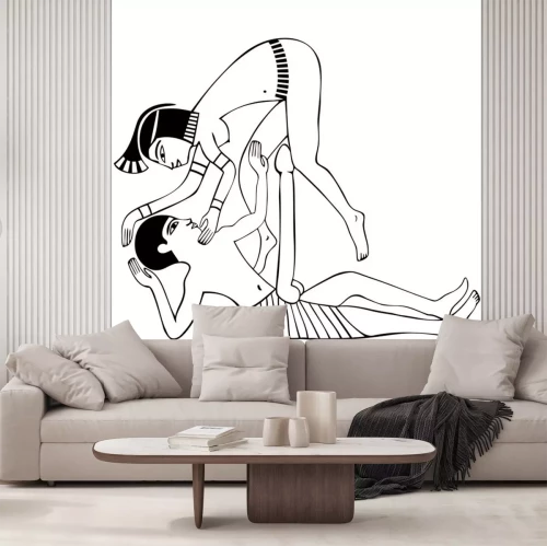 Sticker het oude Egypte - erotische tekening - vector