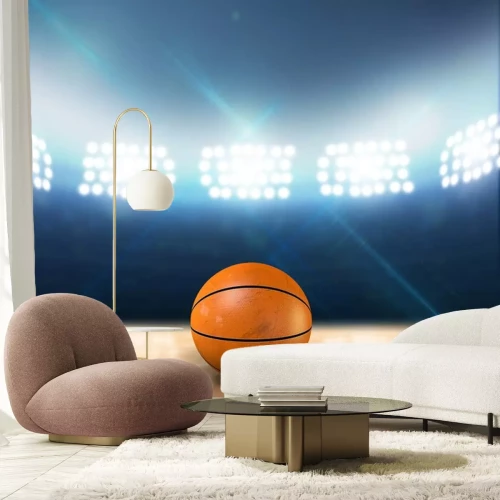 Sticker Indoor Verlichte basketbalveld