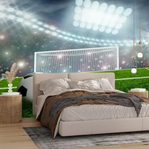 Fotobehang Bal voor het strafschopgebied