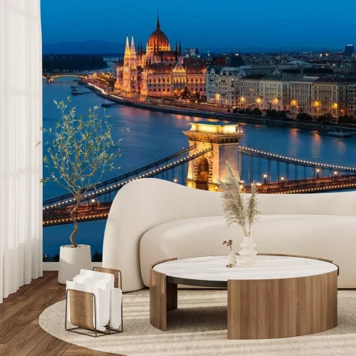 Fotobehang Nachtzicht op Boedapest