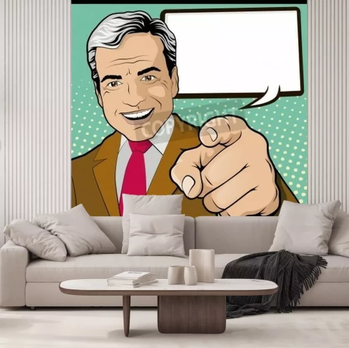 Fotobehang Pop-art stripverhaal