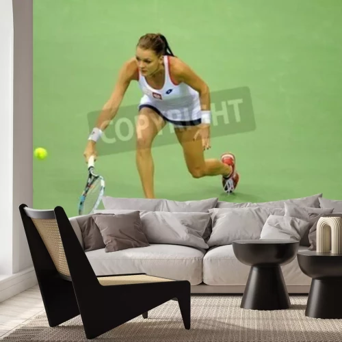Fotobehang Radwańska op de baan