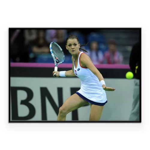 Poster Agnieszka Radwanska tijdens een tenniswedstrijd