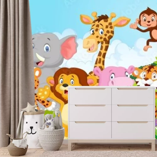 Sticker Tijger en dieren van Afrika