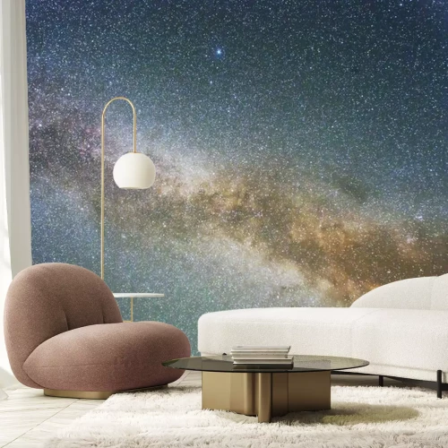 Sticker Melkweg 's nachts en duizenden sterren foto