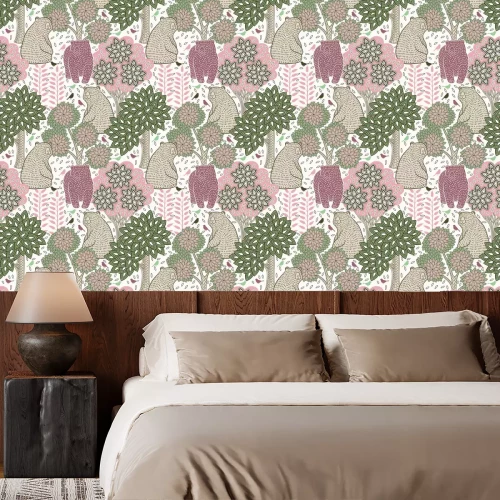 Behang Bos van de herfst naadloos patroon