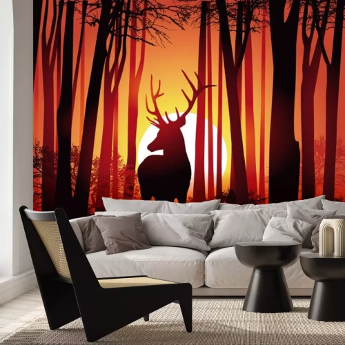 Sticker Cerf - Forêt - Chasse - Natuur