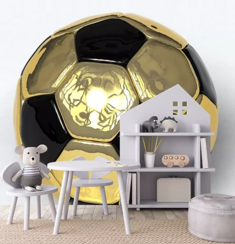 Sticker Glanzende bal van goud