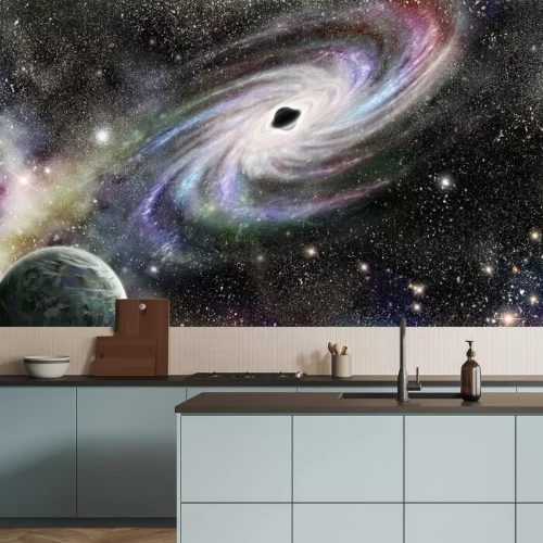 Fotobehang Galaxy en zwart gat