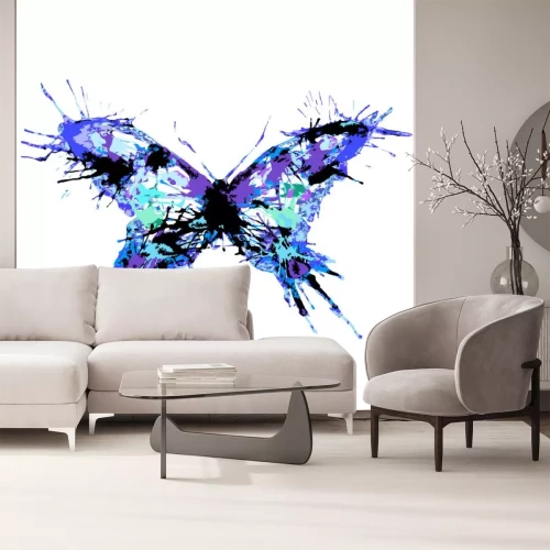 Sticker Vlinder in kleurrijke aquarel