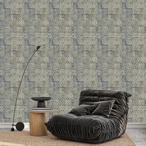 Behang Klein siersterpatroon