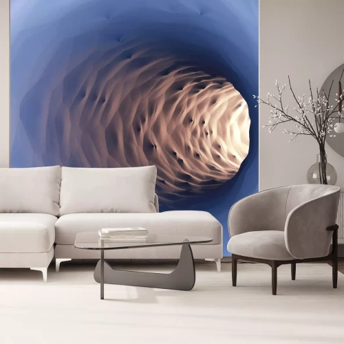 Fotobehang Abstracte tunnel met lichten