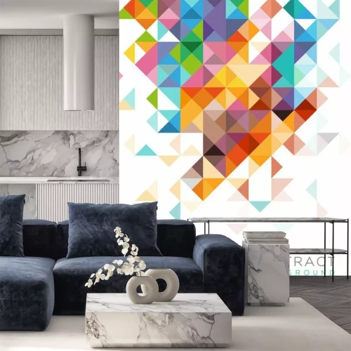 Sticker Moderne graphics met kleurrijke driehoeken