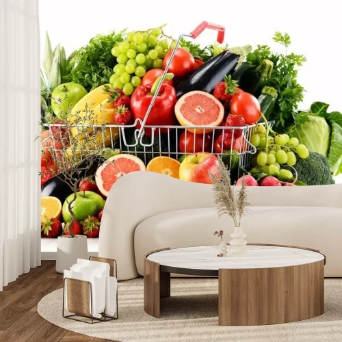 Fotobehang Rode en groene groenten