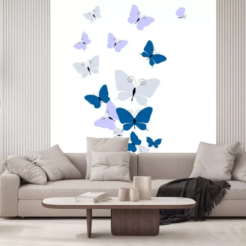 Sticker 3D vlinders in paars