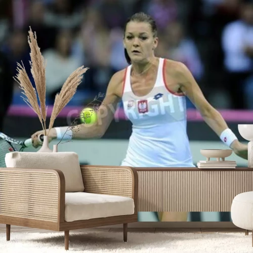 Fotobehang Tenniswedstrijd met Radwańska