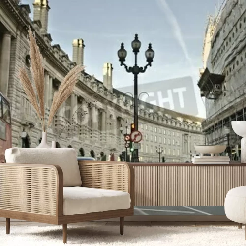 Fotobehang Taxi in een Londense straat