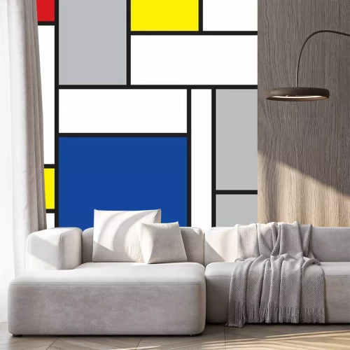Fotobehang Mondriaan geïnspireerde kunst