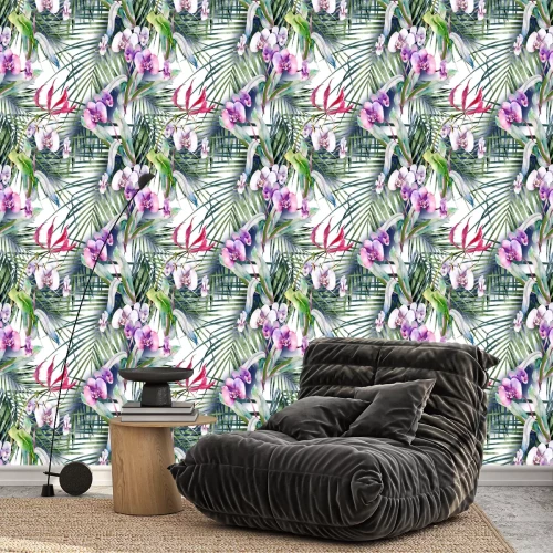 Behang Tropische Naadloze Patroon