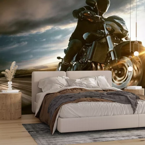 Fotobehang Snelle motorfiets