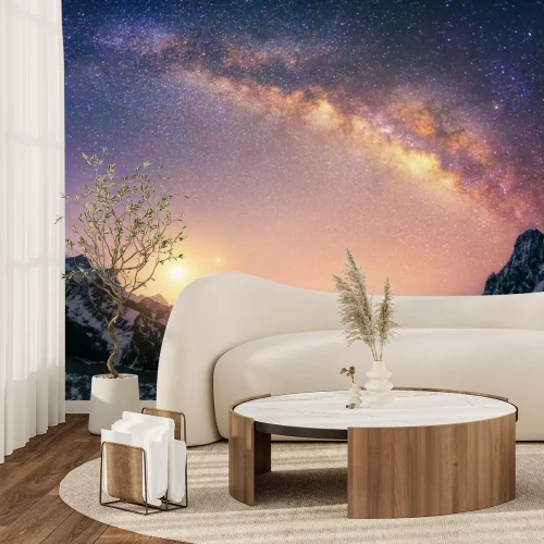 Sticker Melkwegstelsel in hoge bergen