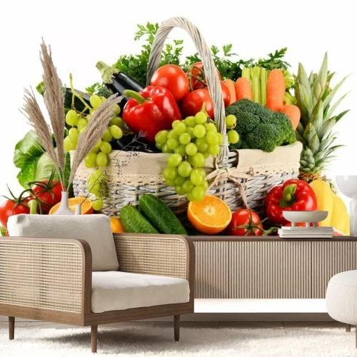 Fotobehang Groenten en sappig fruit