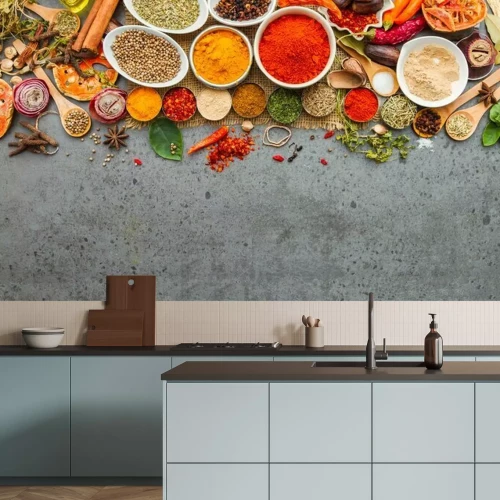 Fotobehang Keukenkruiden en ingrediënten