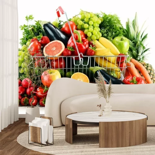 Fotobehang Stapel verse groenten
