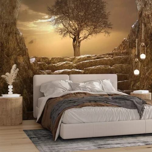 Fotobehang Grote Landschap met boom