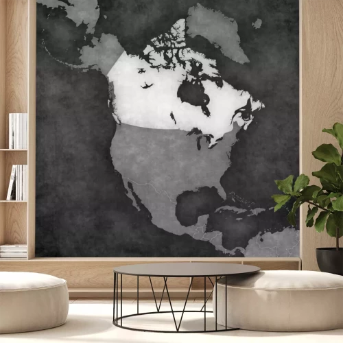 Fotobehang Kaart van Canada in Noord-Amerika