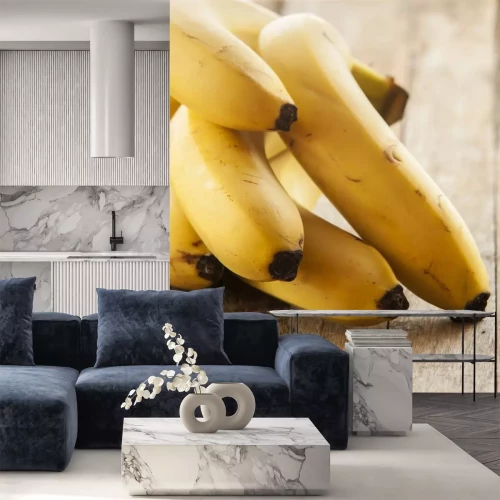 Sticker Close-up van bananen op tafel