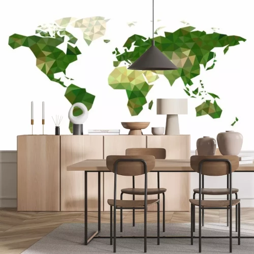 Sticker World Map polygonen