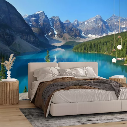 Fotobehang Moraine Lake in de Canadese Rockies