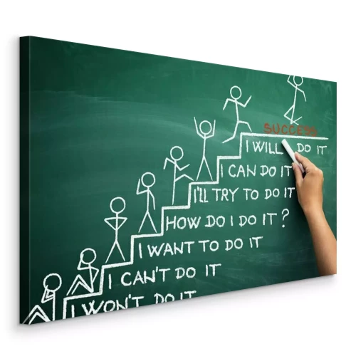 Canvas Een inscriptie die aanzet tot actie