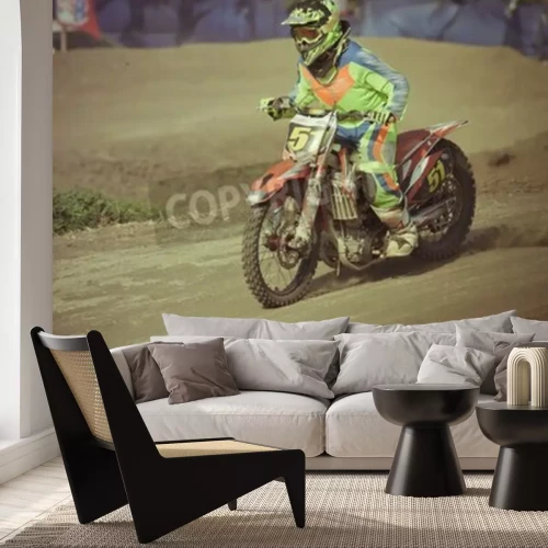 Fotobehang Extreme concurrentie van de motocross in Bali