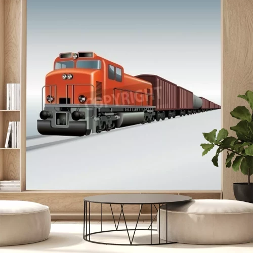 Fotobehang Spooktrein abstractie