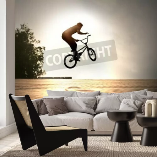 Fotobehang BMX-fiets met tiener