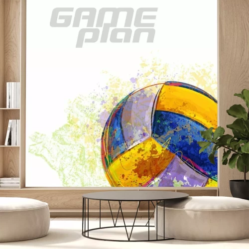 Sticker Aquarel volleybal