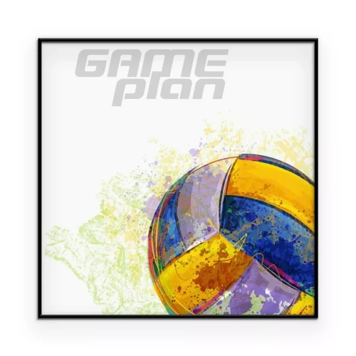 Poster Aquarel volleybal